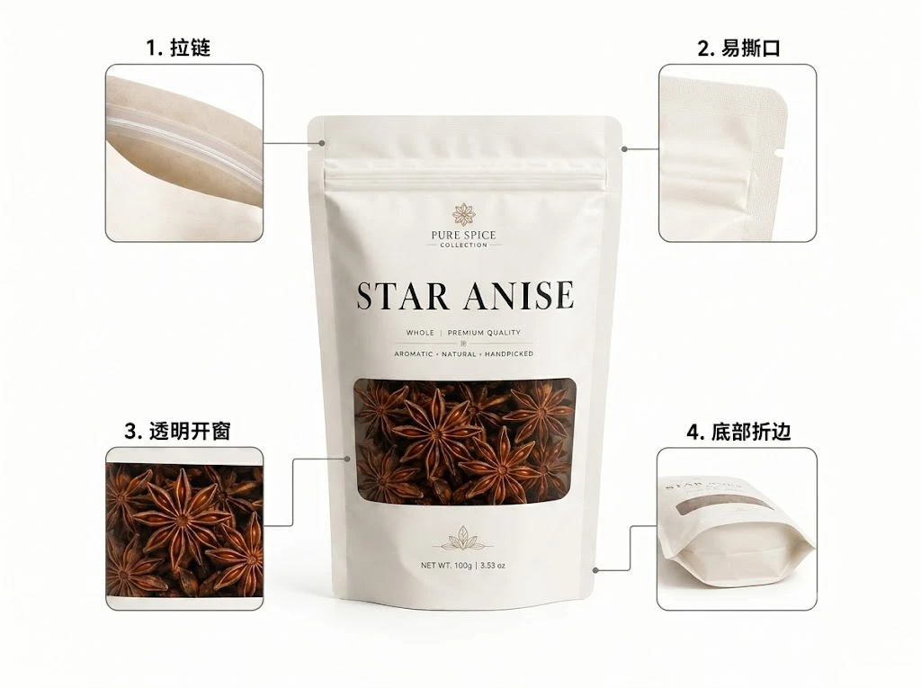 自立袋包装工艺 自立袋细节视图