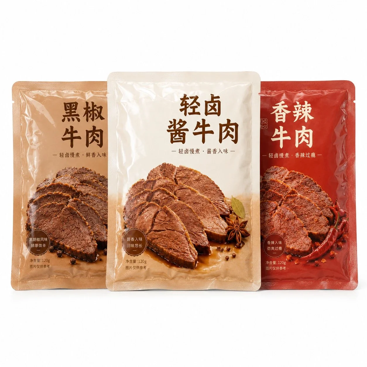 酱牛肉真空包装袋定制 食品级三边封卤味肉制品包装袋厂家 - 图片 2