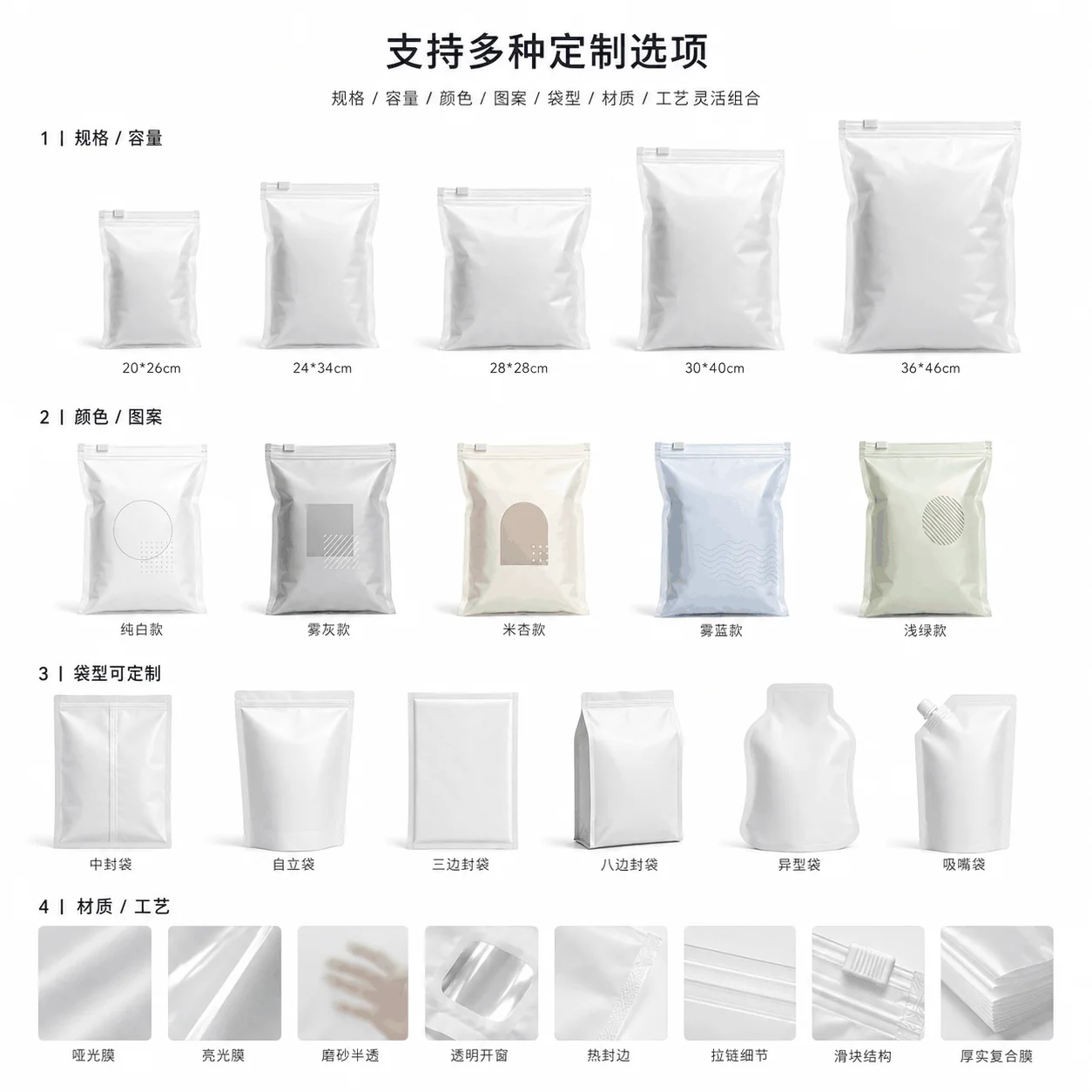 定制高端服装拉链袋生产商 衣服裤子拉链袋服装袋包装袋 - 图片 6