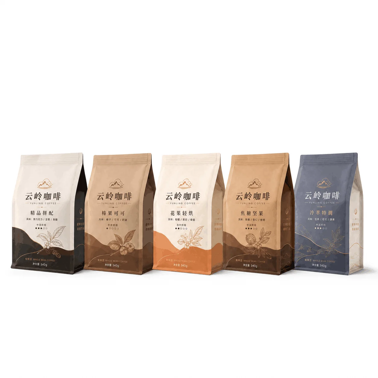 定制食品包装袋定制铝箔自立自封袋三边封真空袋八边封咖啡零食包装袋 - 图片 3