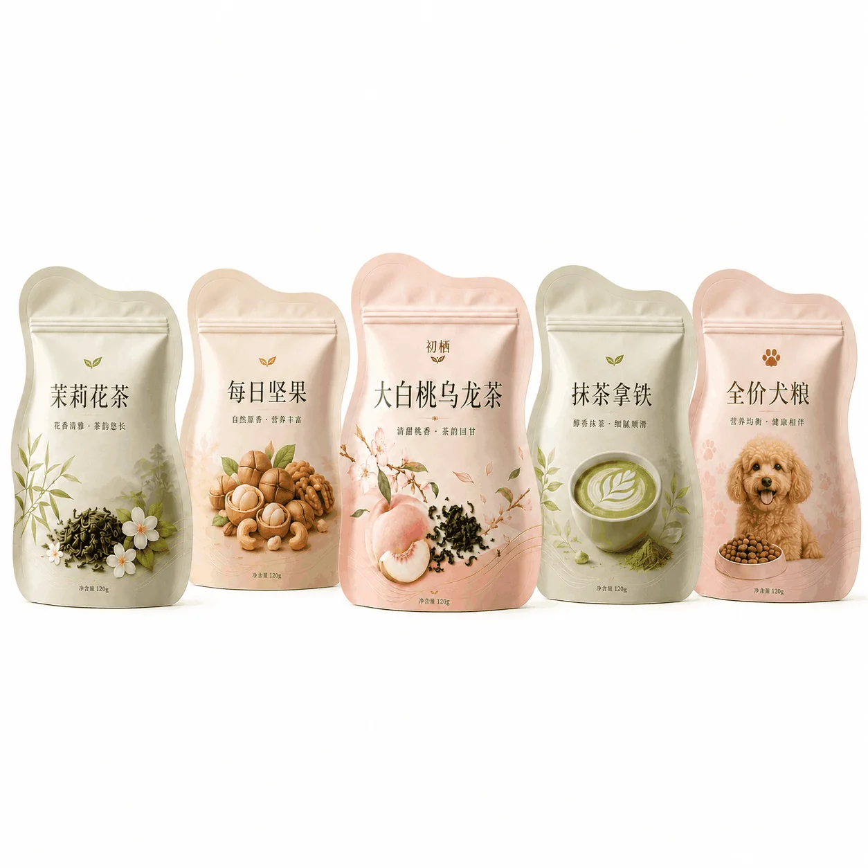 定制食品异型袋 茶叶坚果糖果零食异型袋自立袋包装 - 图片 2