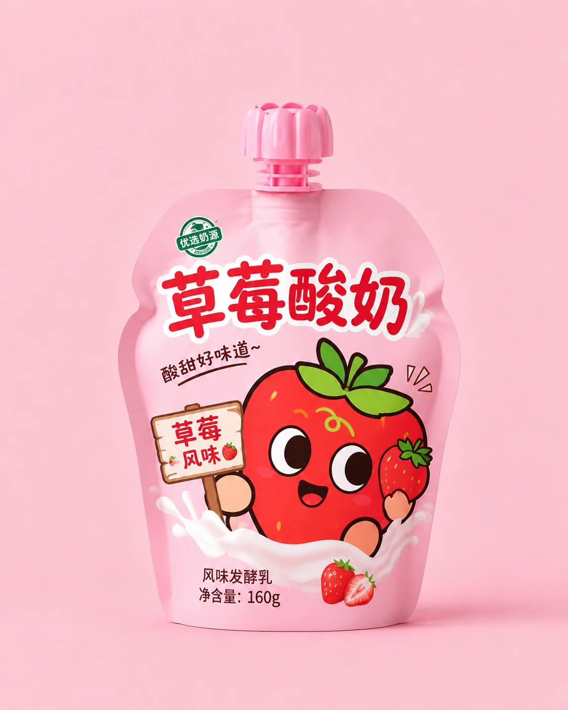 乳制品包装 草莓酸奶