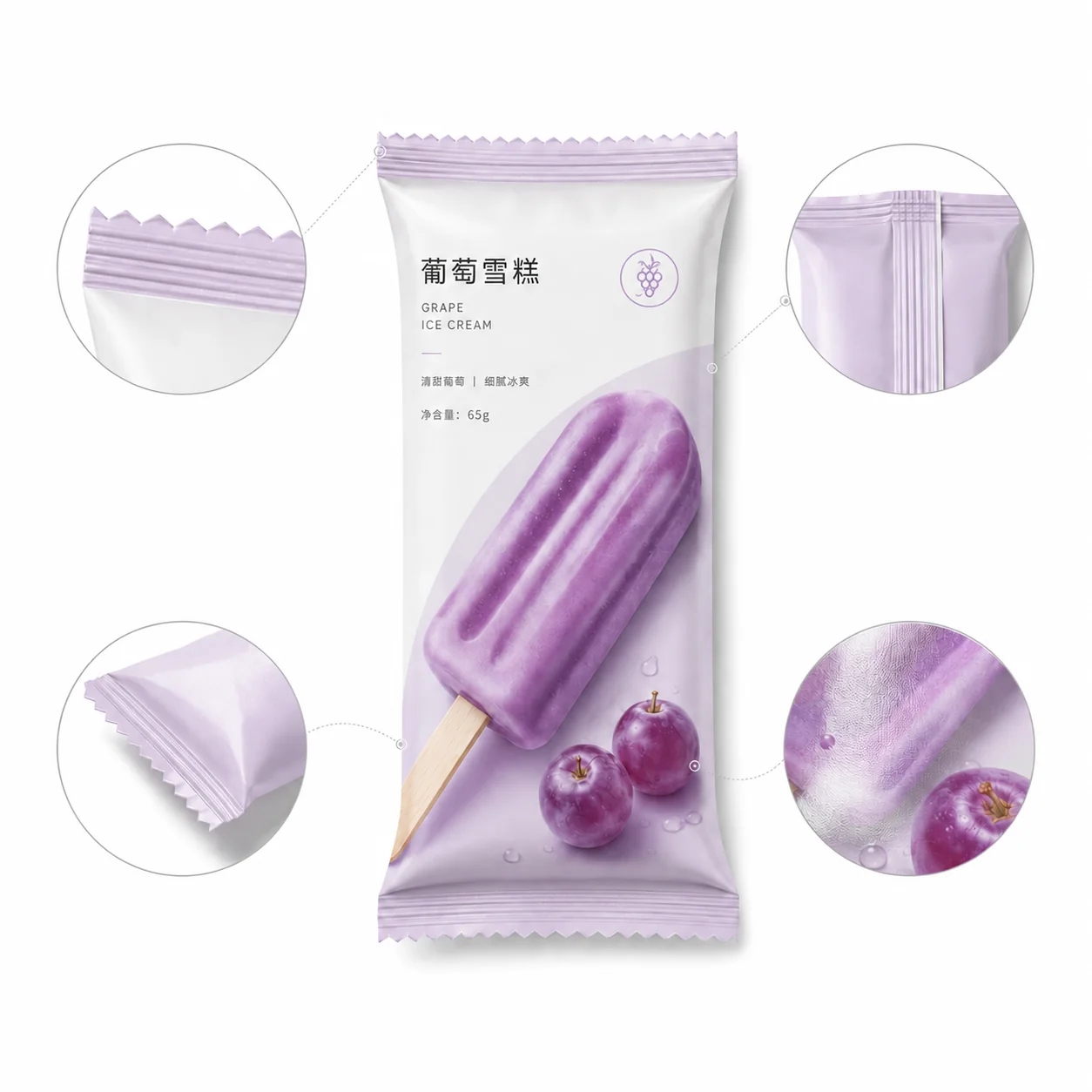 定制中封袋雪糕冰糕包装 便携独立分装 干货零食通用包装 - 图片 3