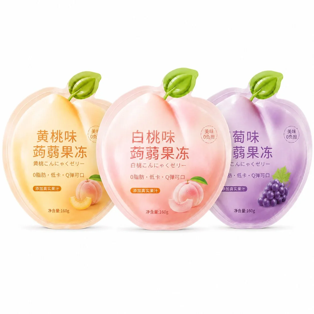 异形果冻包装袋定制 桃形蒟蒻果冻食品级透明异型袋厂家 - 图片 2