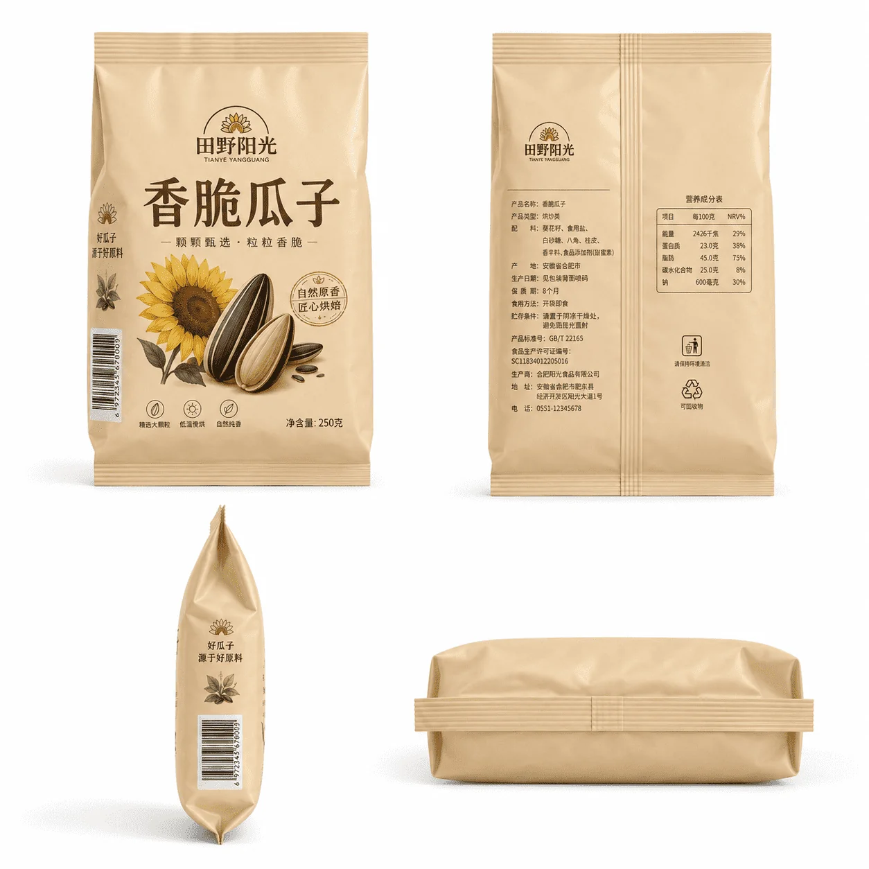 瓜子包装袋 零食包装袋 坚果咖啡豆巧克力豆包装袋 - 图片 5