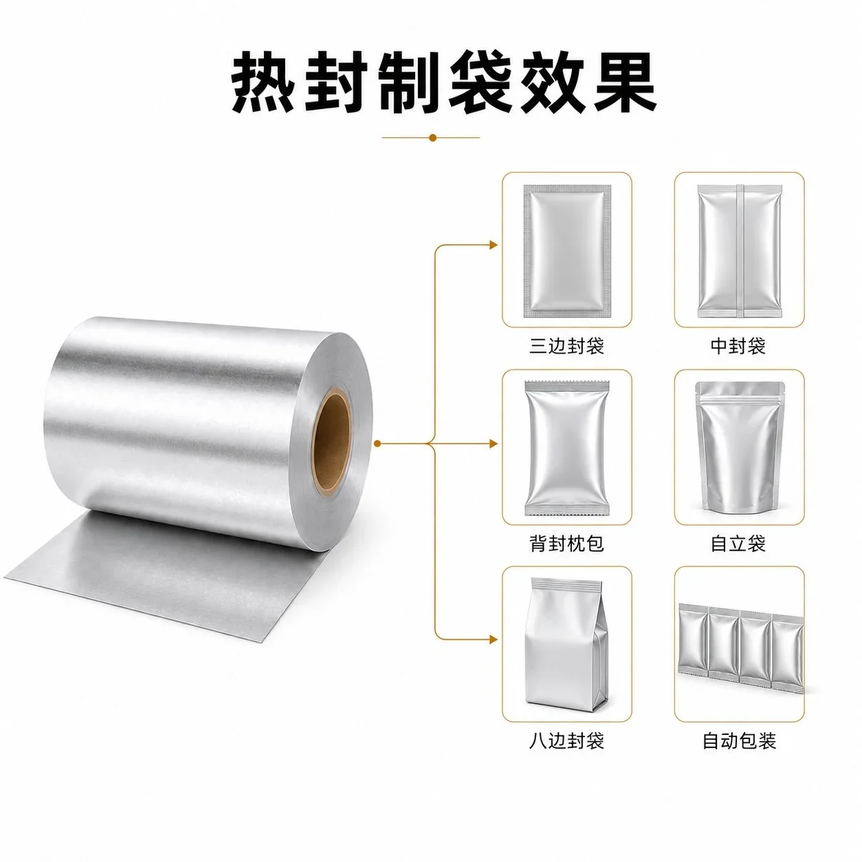 镀铝防潮 包装卷膜 定制 食品级复合卷膜 可制袋自动包装卷膜厂家 - 图片 4