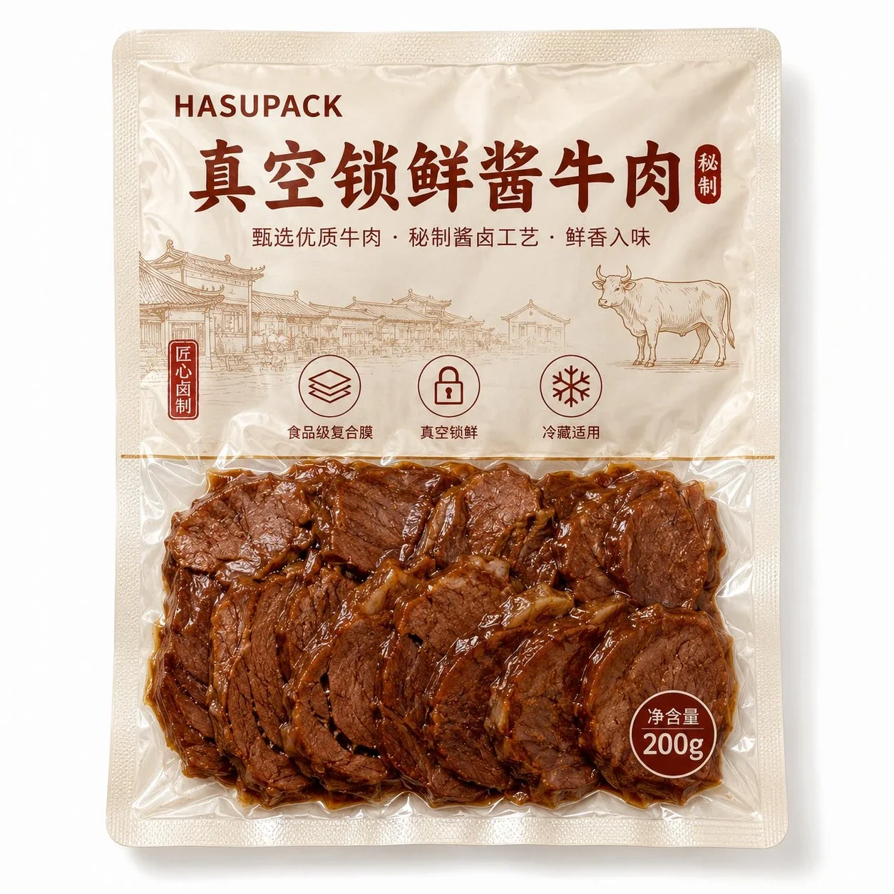 食品真空包装袋定制 鱼片海鲜熟食生鲜肉类冷冻包装袋厂家 - 图片 2
