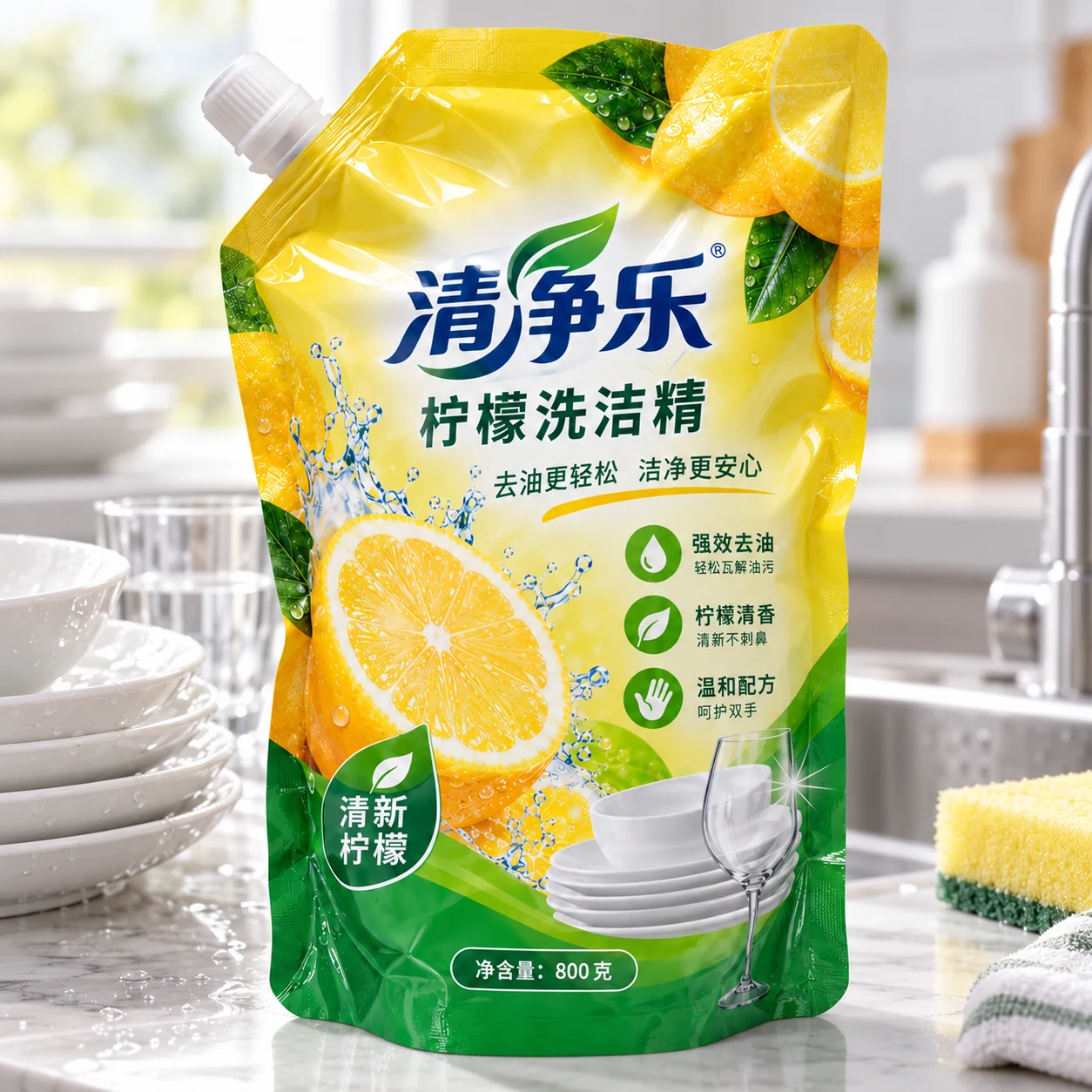 洗洁精包装袋 厨房洗涤应用场景