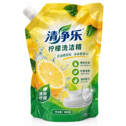 洗洁精包装袋 自立吸嘴袋 主视图