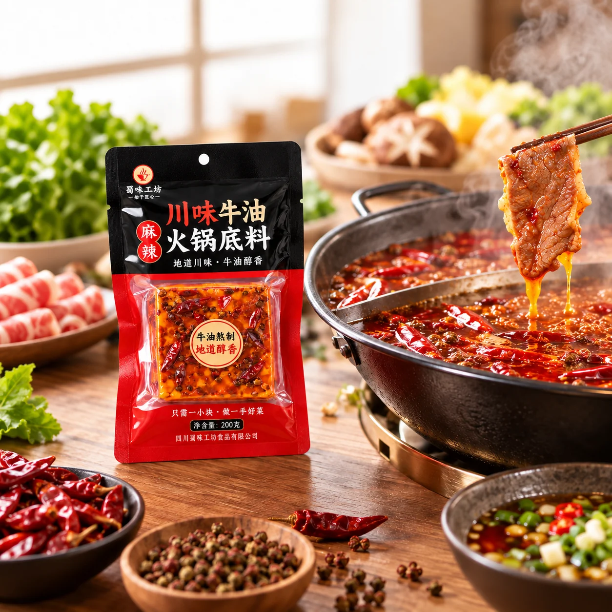 火锅底料包装袋麻辣火锅餐饮应用场景