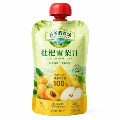 Pear juice spout pouch main view