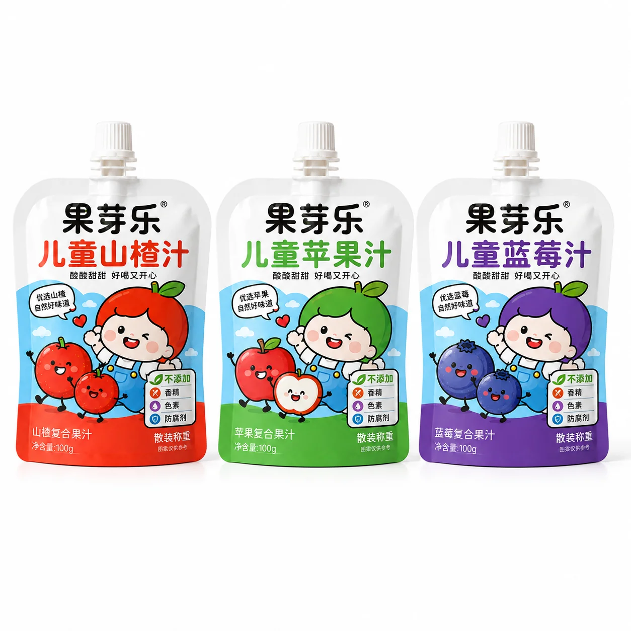 Kid drink packaging bag collection