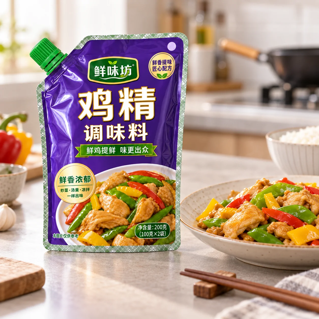鸡精吸嘴袋厨房调味应用场景